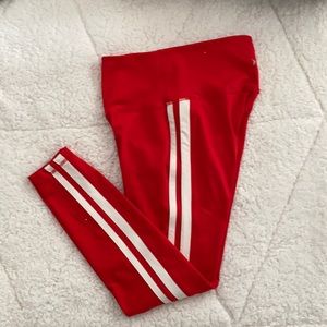 Red yoga pants, size S